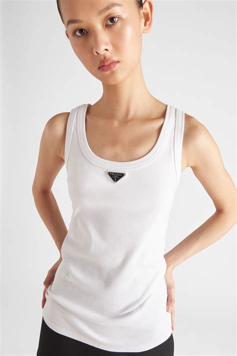 white prada tank top|Mehr.